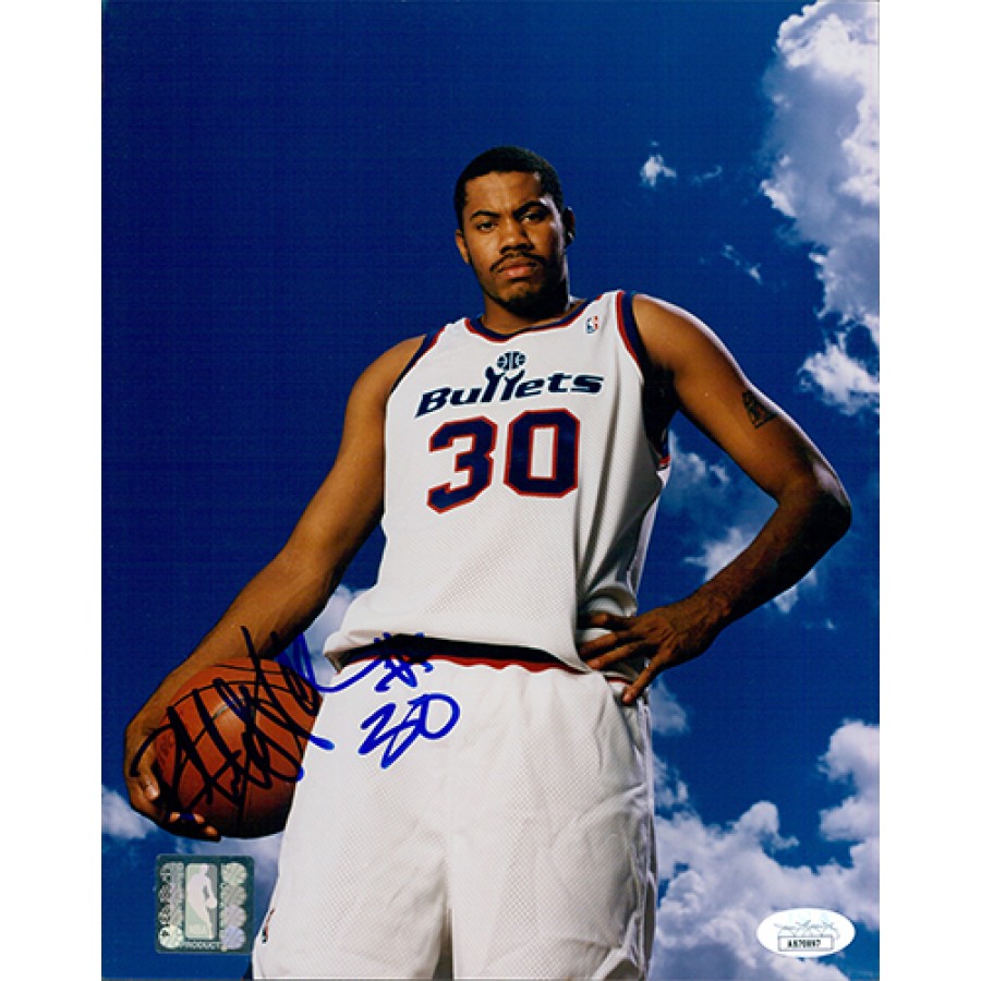 Rasheed Wallace Washington Bullets Signed 8x10 Glossy Photo JSA